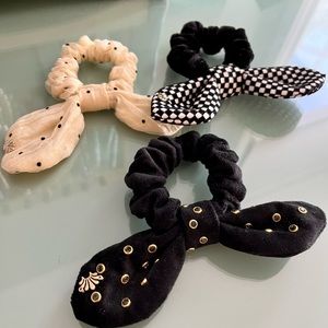 NWOT set of 3 Lele Sadoughi hair scrunchies